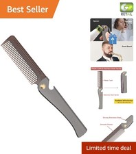 Versatile Stainless Steel Pocket Comb - Tidy Hair and Beard for All Occasions
