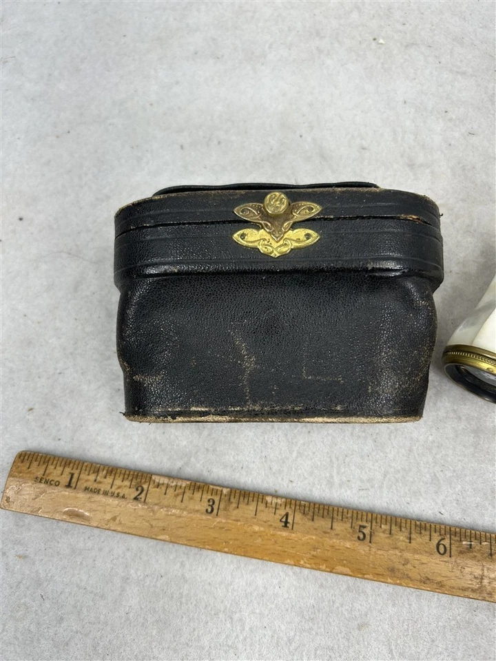 Gafas de ópera antiguas + estuche binoculares París MOP La Belle originales 19 1800 Foto 4 de 4