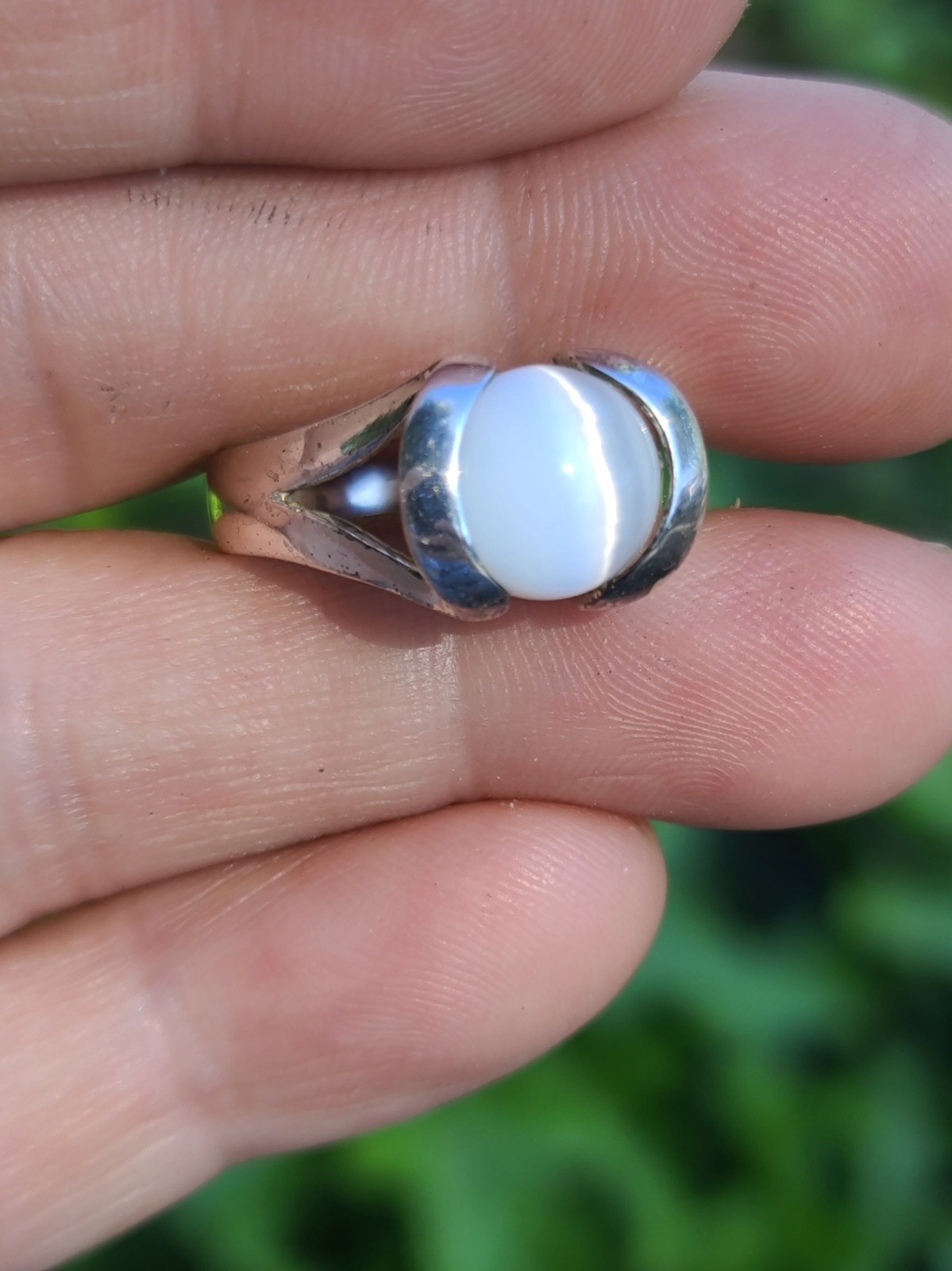 Sterling 925 Solid Silver Color Changing Cateye R… - image 19