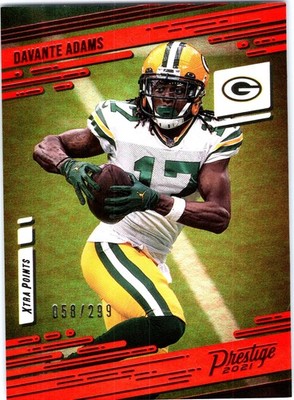 2021 Panini Prestige #101 Davante Adams Xtra Points Premium Red #/299