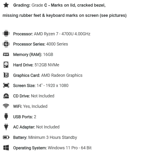 Lenovo ThinkPad E14 G2 · Ryzen 7 4700U · 16GB · 512GB, photo 2 of 5