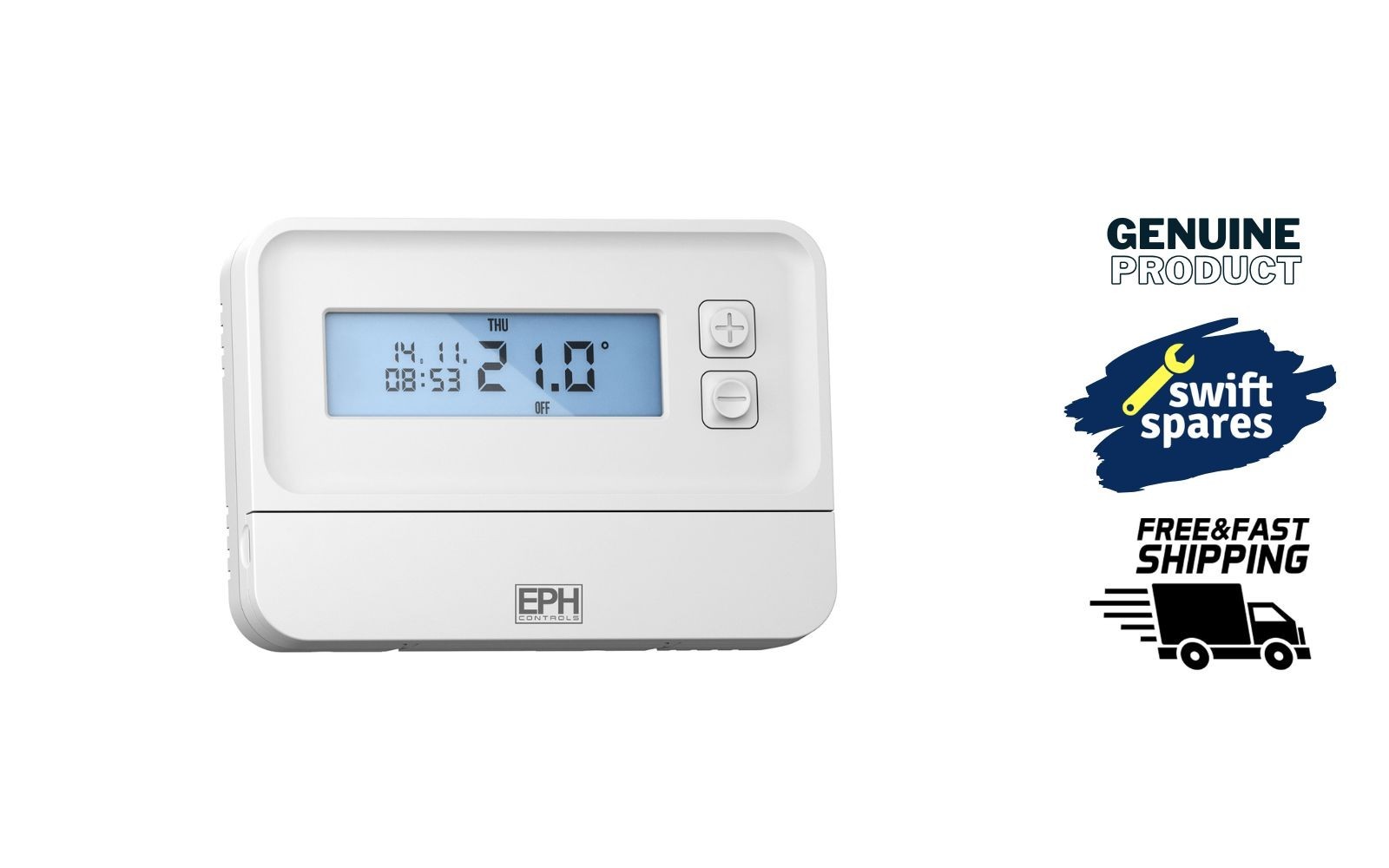 EPH CP4M Hard Wired Programmable Central Heating Room Thermostat - NEW