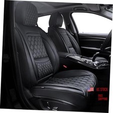 Luxury Car Seat Cover with Diamond Design - Leather Front Seat Covers