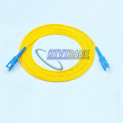 10PCS   3.0mm PVC Single Mode Fiber Patch Cable Jumper SC UPC to SC UPC 1M *rr