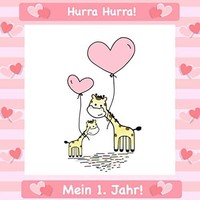 GäStebuch 1. Geburtstag Giraffe 32 Seiten Personalisierbar, Kinderbuch