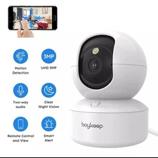 boykeep 5G WiFi Security Camera Baby Pet Monitor indoor 2K Wired Cam Smart Home