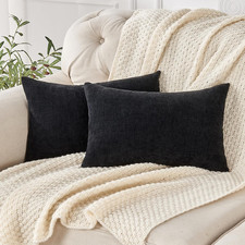 Lumbar Pillow Cover Decorative Rectangle Throw Pillow Covers 12"x20" Inch Set of