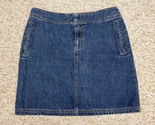 Tommy Hilfiger Jean Skirt Women's size 8 Denim Blue Slit Pockets