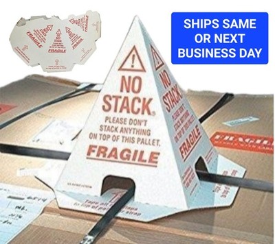 22 Pcs Do Not No Stack Cones 8x8x10 Tri-Lingual Pallet Corrugated