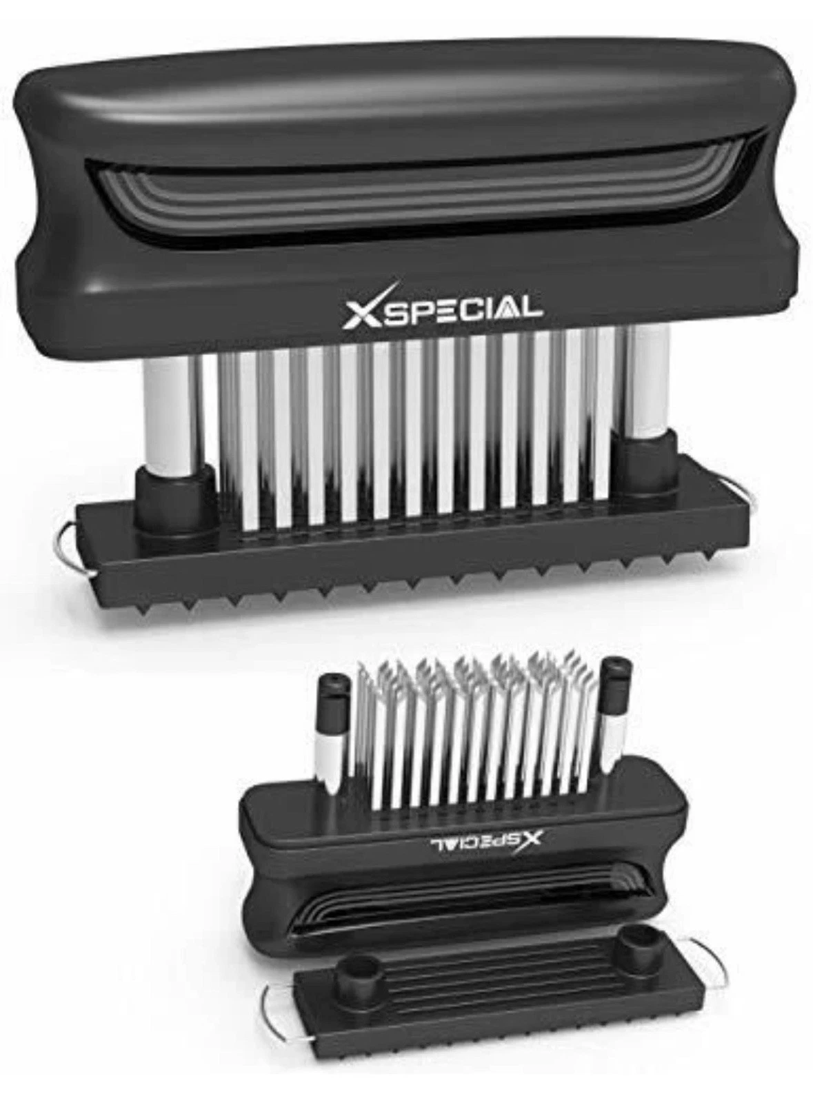 48 Blade Meat Tenderizer Stainless Steel Needle Tool Black