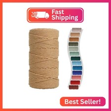 Macrame Cord 3mm 220yards 200 Meters Light Tan Macrame Supplies Macrame Yarn,