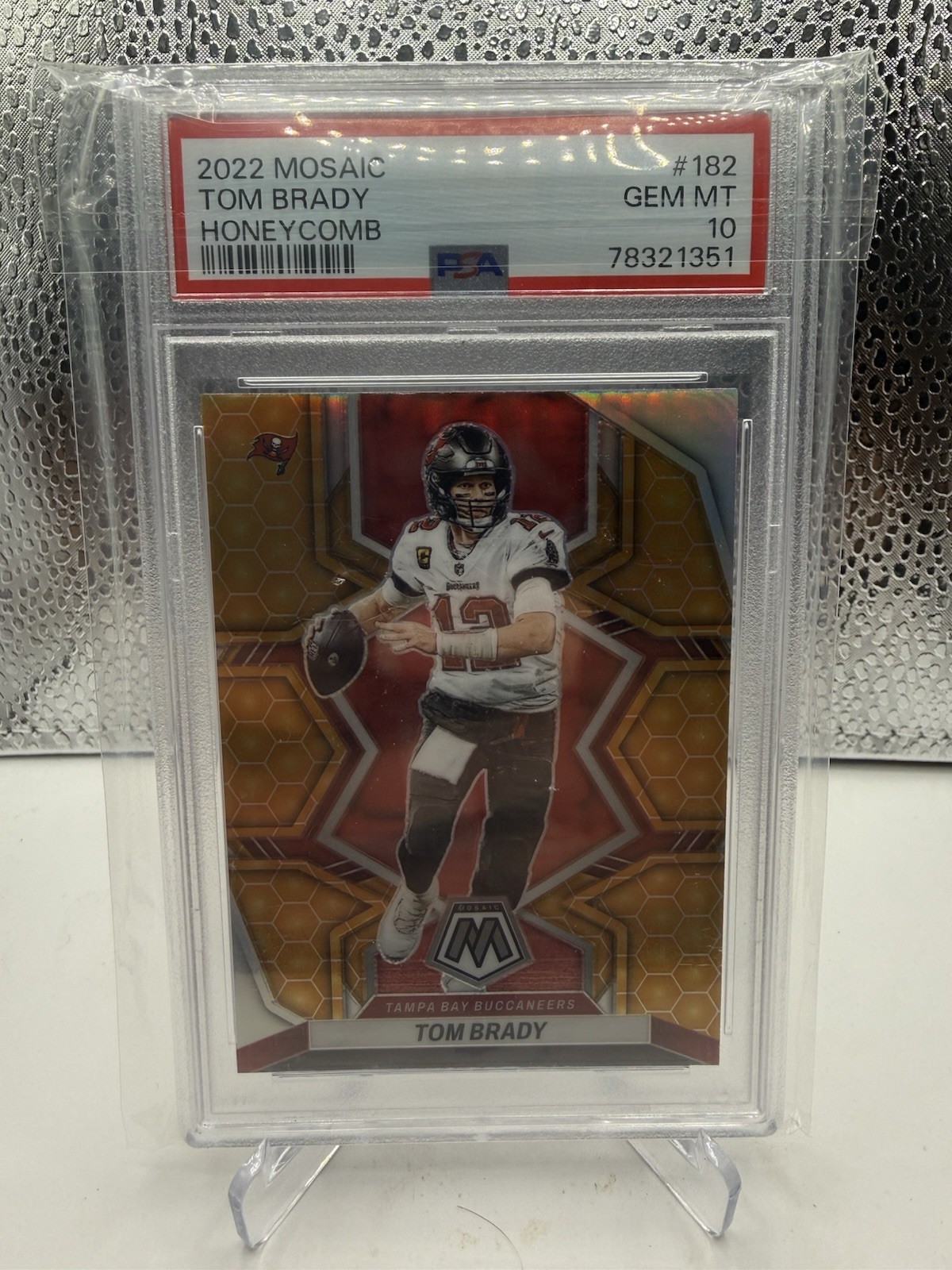 2022 Panini Mosaic Tom Brady #182 Honeycomb Prizm