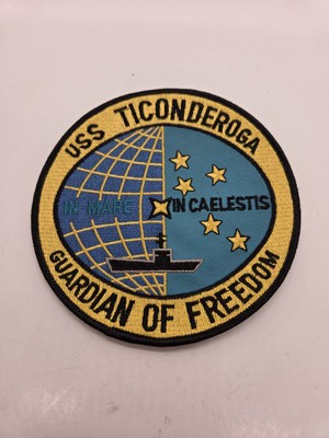 USS Ticonderoga (CVS-14) GUARDIAN OF FREEDOM Patch - Sew On