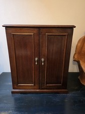 Victorian Mahogany Two Door Small Wall Cabinet