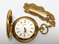 Seiko Pocket Watch Quartz 7N21-0A00 Gold Vintage Japan Rare Edition