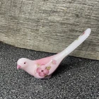 Signed D. Brown Fenton Hand Painted Pink Bird