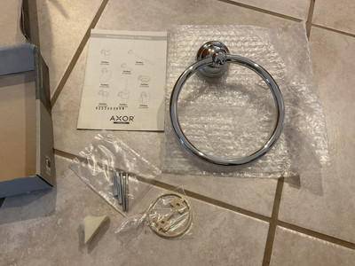 Hansgrohe 41421090 Axor Carlton Towel Ring Chrome Gold
