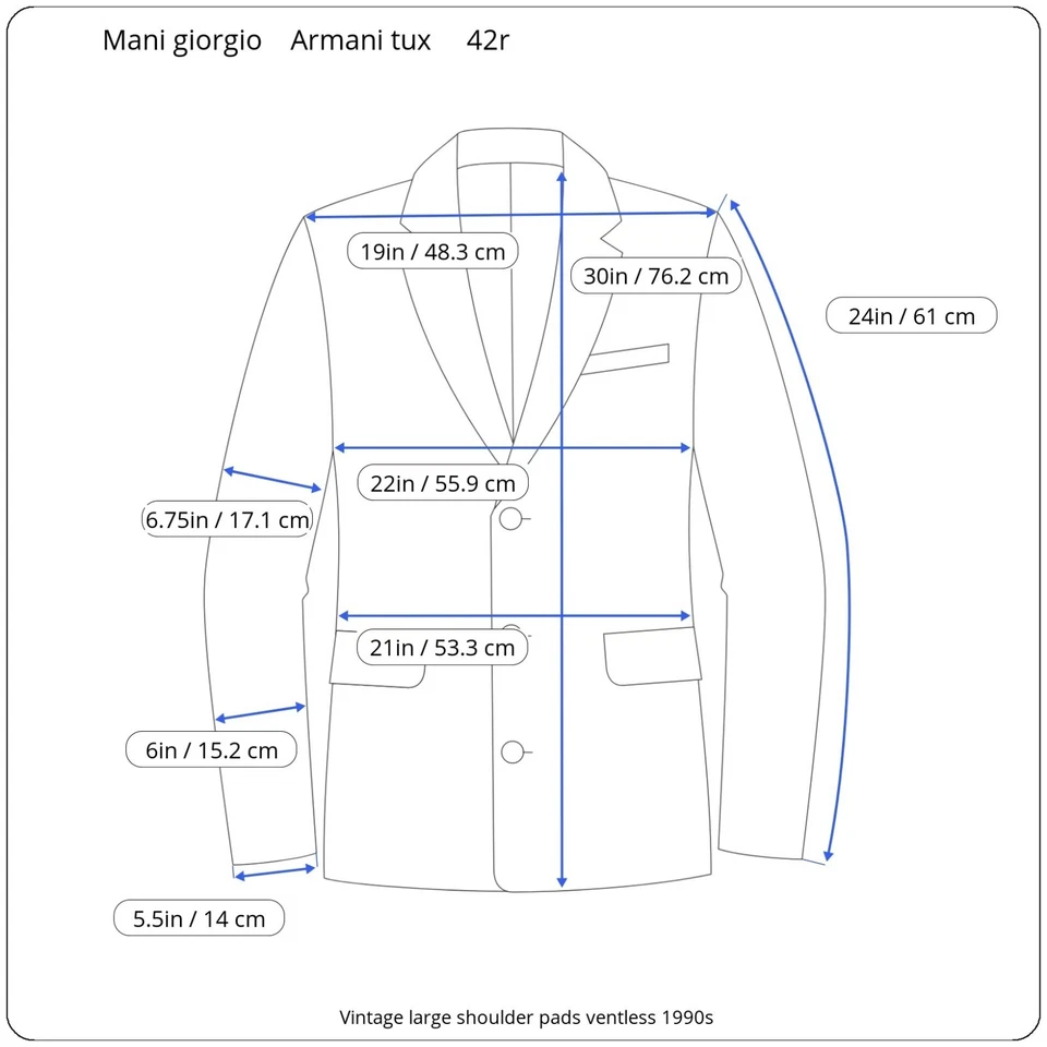 Esmoquin Mani Doble Pecho 42r 52it Solapa Pico Giorgio Armani Foto 2 de 4