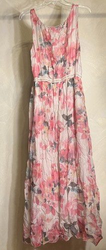 Prontomoda Giusy Womens Sleeveless Long 100% Silk Dress W/Lining, Italy|Size:M - Picture 10 of 23
