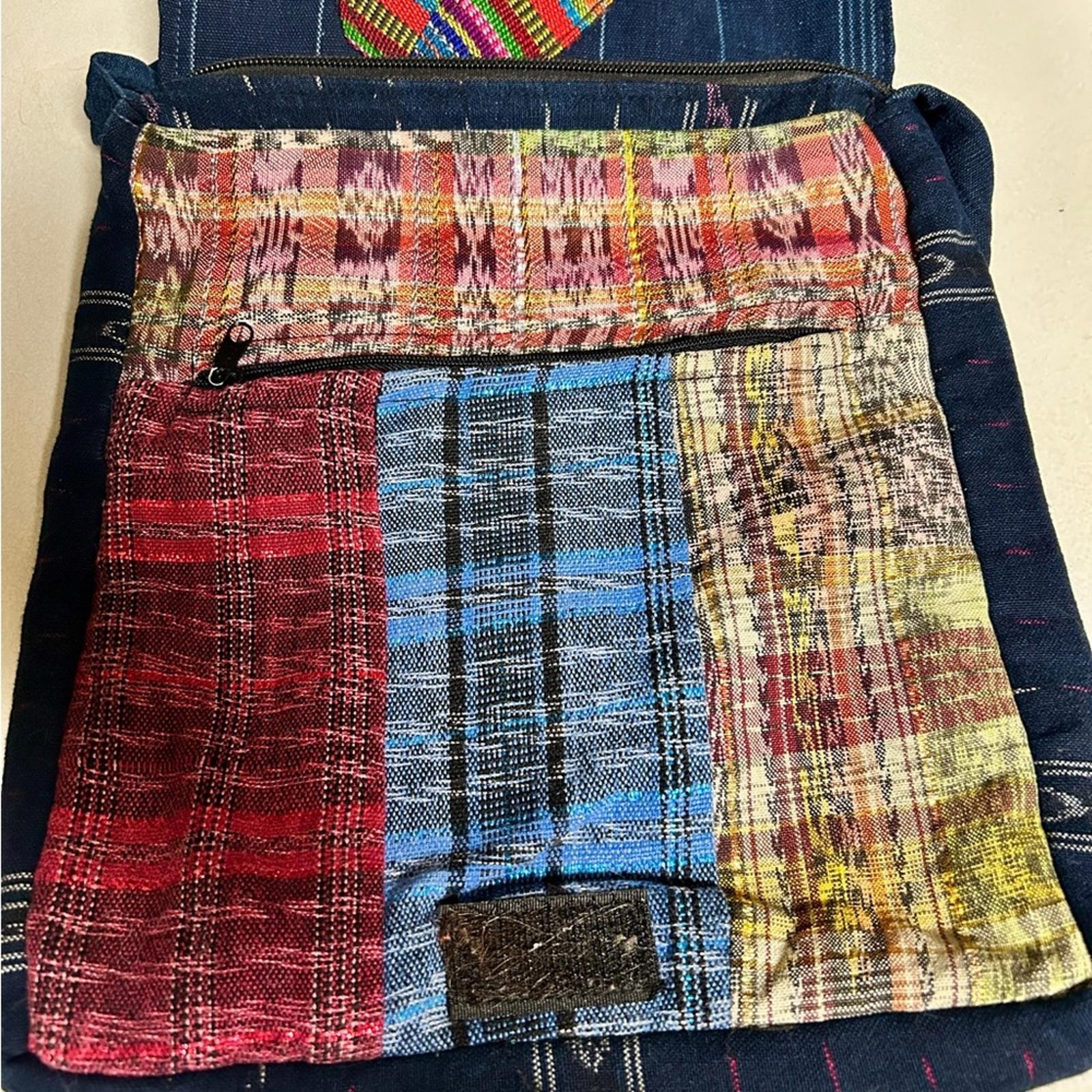 Bamboo Threads Handmade Patchwork Backpack Guatem… - image 2