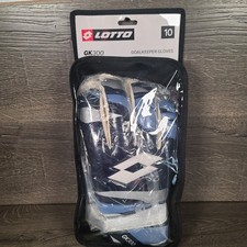Lotto GK300 Goalkeeper Gloves Size 10 Soccer Goalie Gloves Blue Black