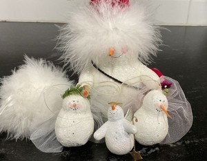 Natalie Silitch Vintage Snowman Ornaments