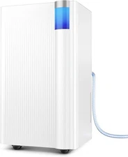 2500 Sq.Ft. 34 Pints Dehumidifier for Home, Basement - Drain Hose Timer Sleep