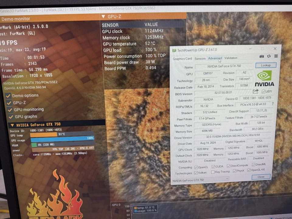 NVidia GeForce GTX 750 Graphics Card GPU 4Gb DDR5 - Image 4 of 4
