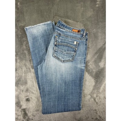 Buffalo David Bitton Gitane Straight Leg Jeans Blue Medium Wash Stretch Size 30
