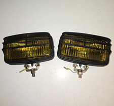 Vtg Jf Fog Lights Yellow Driving Lamps Off-road Chrome Housing Black Grille Read Vtg Jf Fog Lights Yellow Driving Lamps Off-road Chrome Housing Black Grille Read