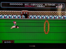 Circus Charlie 1985 Famicom CLEANED & TESTED Works
