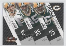 2009 Donruss Threads Triple Threat Aaron Rodgers Greg Jennings Ryan Grant 1x8