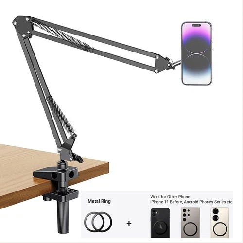Magnetic Phone Holder Mount for Desk Bed for Magsafe iPhone Adjustable Long Arm