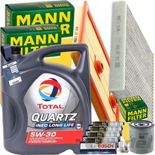 MANN INSPEKTIONSPAKET+1x5L TOTAL 5W30 MOTORÖL passend für VW GOLF VII TOURAN 5T