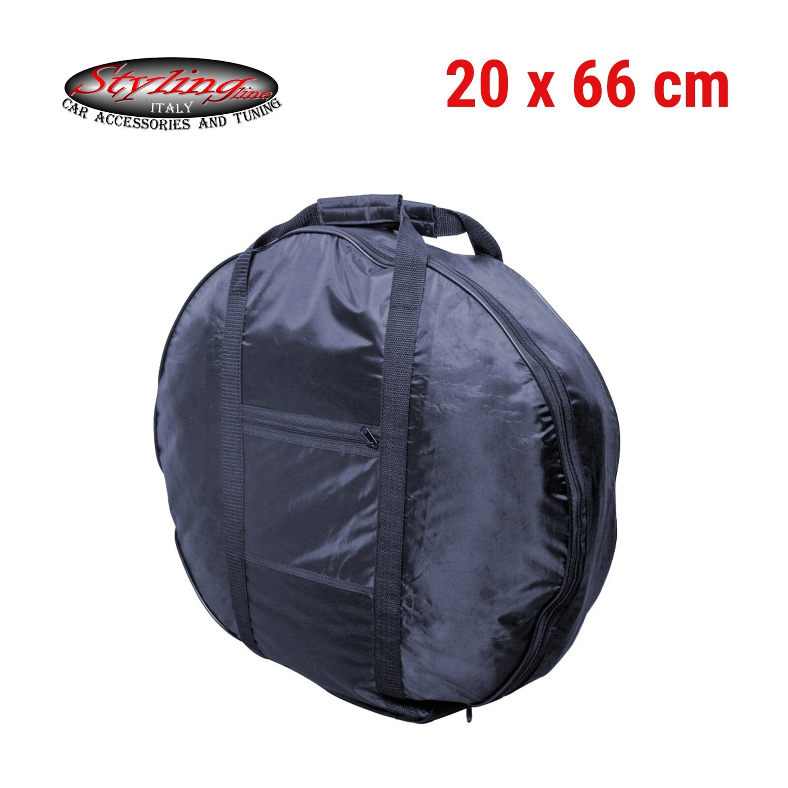 BORSA COPRIRUOTA DI SCORTA CUSTODIA PORTARUOTA SACCA BAULE UNIVERSALE ZIP NERO