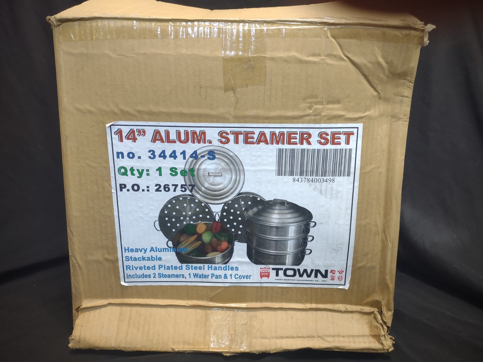Town Food Service 34414-S - 14 in. Aluminum Steamer Set - NEW!
