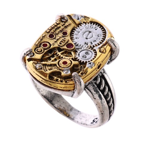 Anillo de disfraz engranaje mecánico Steampunk talla 5-11 unisex | eBay