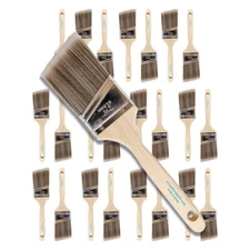 24PK 2.5"Angle House Wall,Trim Paint Brush Set Home Exterior or Interior Brushes