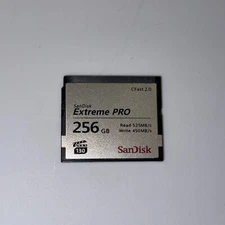 SanDisk Extreme PRO 256GB CFast 2.0 Memory Card – Fully Working (Cosmetic Crack)