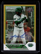 Yerlin Confidan 2023 Topps Pro Debut Gold Foil Auto Card 47/50 #PD-142