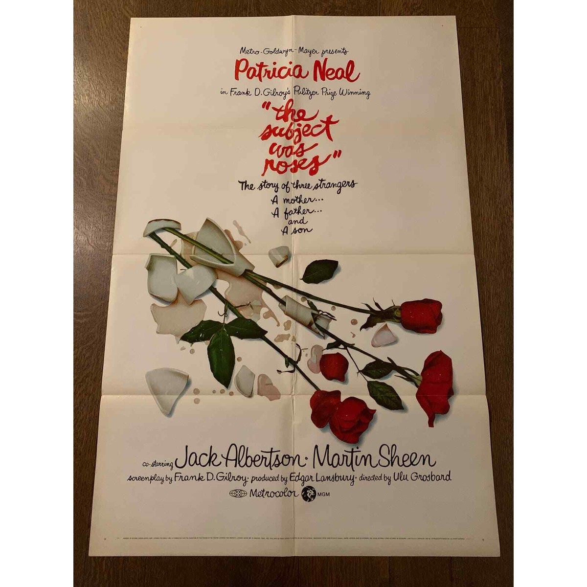 The Subject Was Roses 1968, Drama Original One Sheet Movie Poster