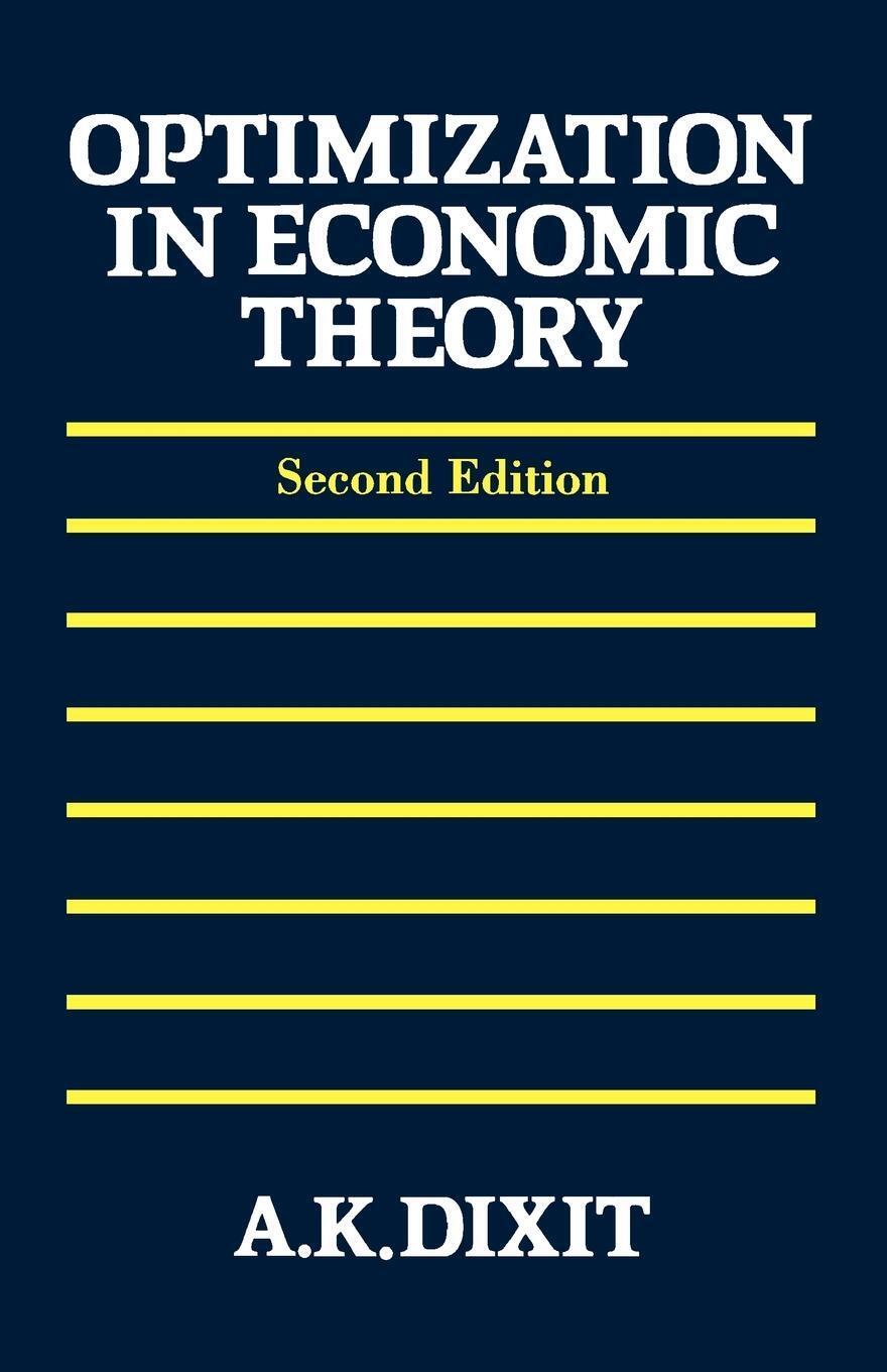 Thumbnail - Avinash K. Dixit | Optimization In Economic Theory | Taschenbuch |