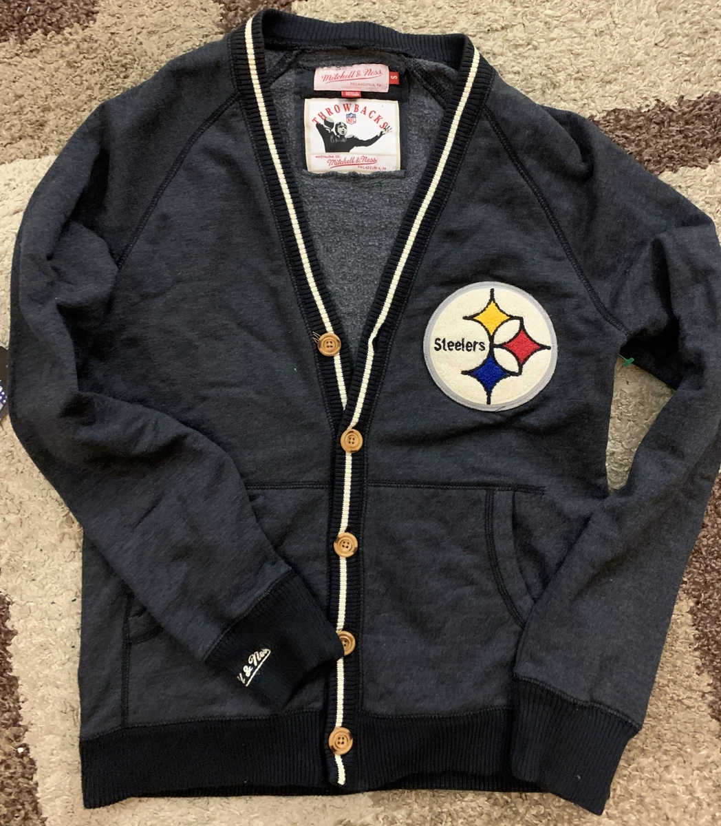 Mitchell & Ness Steelers Throwback Women's Sweater Cardigan Size S AAC85