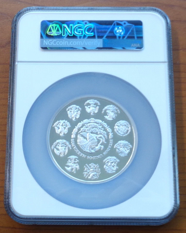 2023 Mexico Silver Libertad 5 Onza PF70 Proof Ultra Cameo Gold NGC 5oz PF 70 - Image 3 of 3