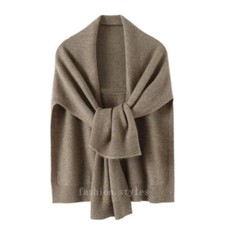 Shawl Knitted Tops Cape Autumn Winter Warm Solid Scarf Cardigan Poncho Sweater
