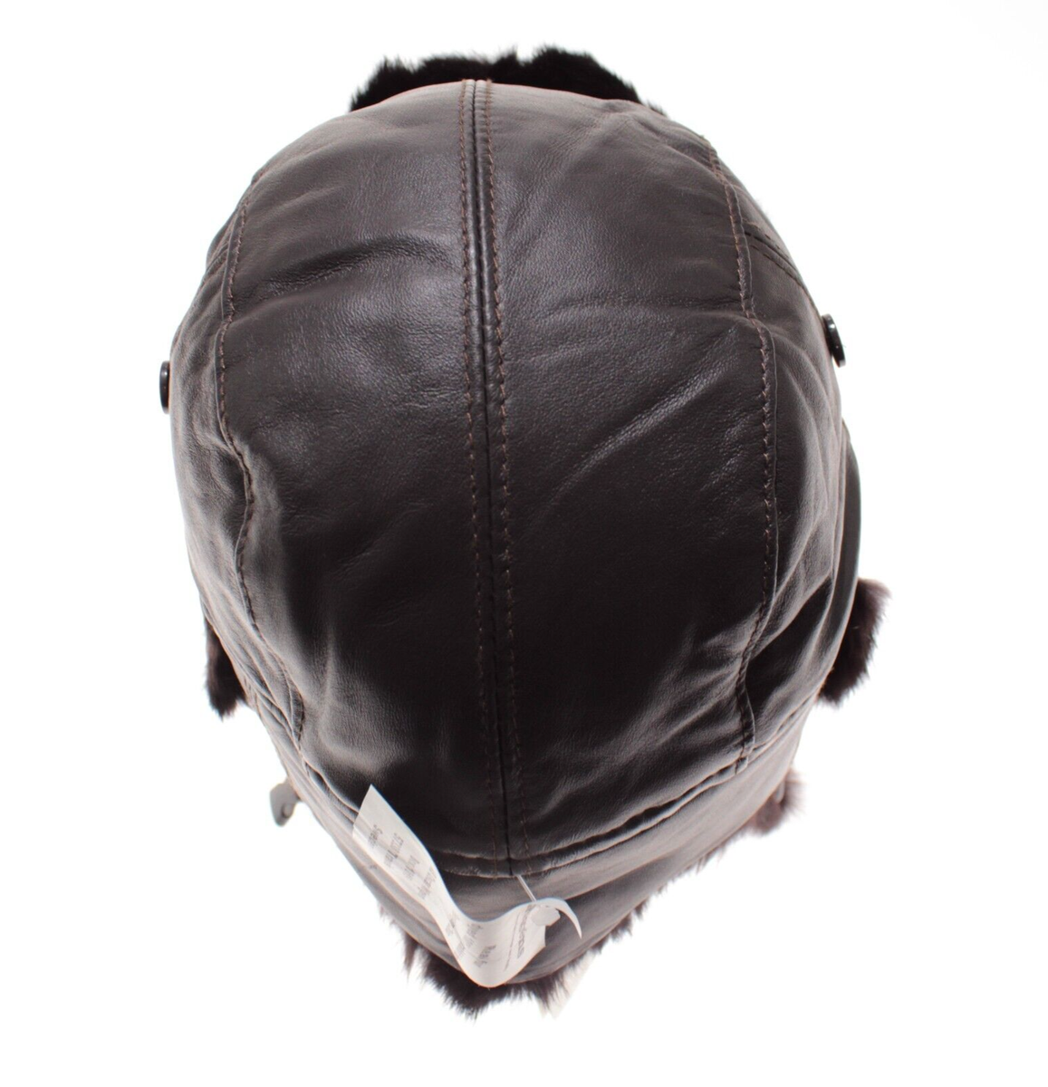 Wigens NWT Trapper Hat Size 58 in Solid Brown Leather and 100