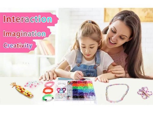 Bracelet Making Kit Pony Beads Kandi Beads Letter Beads for Necklace Hair Braidi - Picture 2 of 8