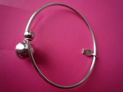 SUPERBE BRACELET JONC "CLIO BLUE" ARGENT925/2 BOULES  NEUF - Photo 1/2