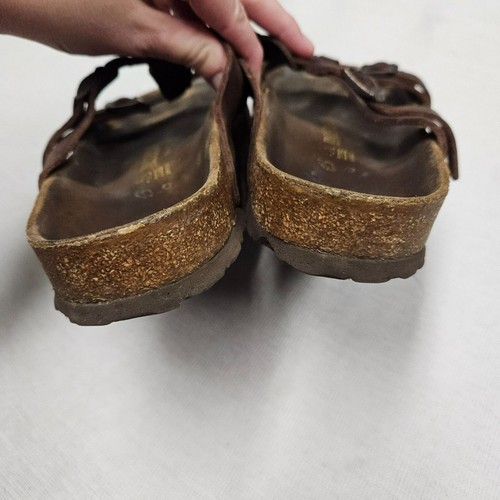 Birkenstock Larisa Womens Sandals Size 41 10 Brown Leather Cork Footbed - Picture 10 of 18