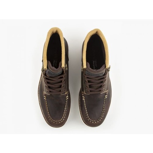 Botas de cuero con cordones Levi's Darrow Mocc marrón oscuro - Imagen 2 de 2